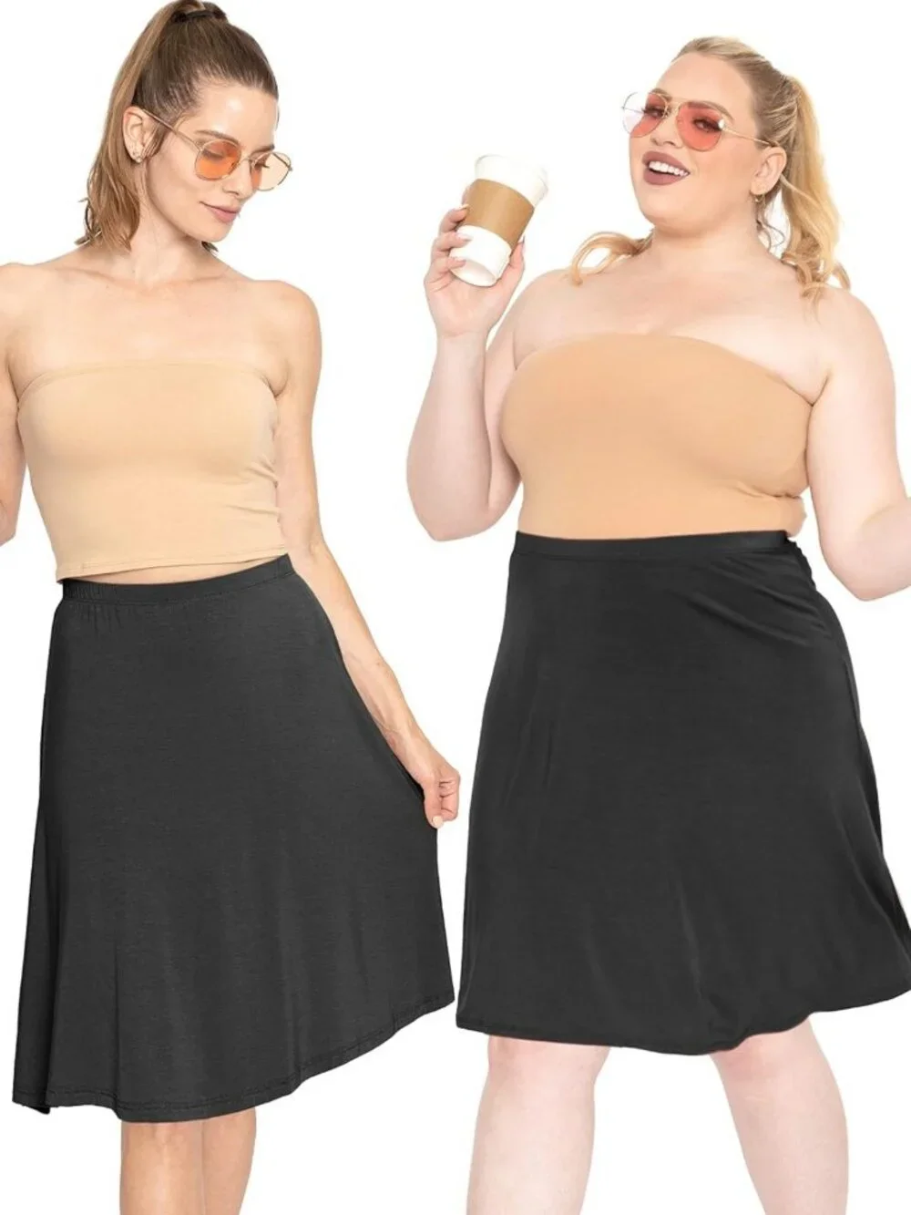 Comfortable Stretch Midi & Knee-Length Skirts for Women | Versatile Work